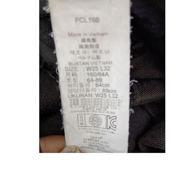 Levi's Demi Curve Skinny Jeans Faded Black Y2K Low Rise Denim 25 - Picture 7 of 12